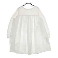 utilite サークル刺繍切替 UT009SS15 コットンシャツ チュニック ホワイト レディース ユティリテ【中古】5-0410M∞