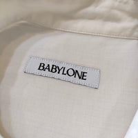 BABYLONE コットン ウール シャツワンピース 定価26400円 ワンピース オフホワイト レディース バビロン【中古】4-0806M△