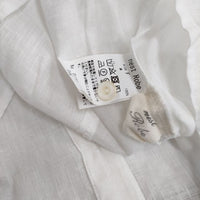 nest Robe 01182-1165 2way リネン ギャザー ブラウス シャツ ホワイト レディース ネストローブ【中古】4-0906M♪