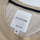STILL BY HAND プレーティング編みコットンニット 定価17280円 KN0371 セーター ニット ベージュ メンズ スティルバイハンド【中古】5-0312M∞