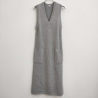 45R/45rpm ローゲージKNIT DRESS ニットドレス 定価45100円 ワンピース グレー レディース フォーティーファイブアールピーエム【中古】4-0802M♪