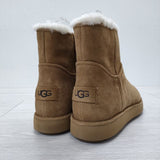 UGG 新品 W CLASSIC MINI BLVD ムートンブーツ 定価33000円 25cm ブーツ ベージュ レディース アグ【中古】4-1017T◎