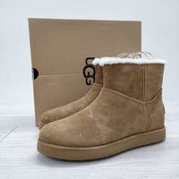 UGG 新品 W CLASSIC MINI BLVD ムートンブーツ 定価33000円 25cm ブーツ ベージュ レディース アグ【中古】4-1017T◎