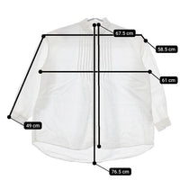 nest Robe フリルカラー ピンタック リネン 01191-1096 ブラウス シャツ オフホワイト レディース ネストローブ【中古】5-0410M∞