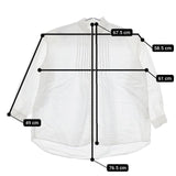 nest Robe フリルカラー ピンタック リネン 01191-1096 ブラウス シャツ オフホワイト レディース ネストローブ【中古】5-0410M∞