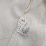 nest Robe 01161-1074 ノーカラー 長袖 リネン ブラウス シャツ オフホワイト レディース ネストローブ【中古】5-0516M△