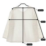 nest Robe 01161-1074 ノーカラー 長袖 リネン ブラウス シャツ オフホワイト レディース ネストローブ【中古】5-0516M△