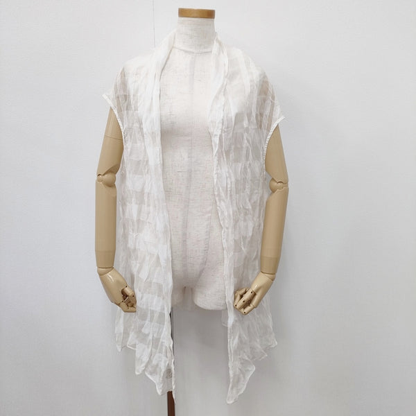 nest Robe 01152-1052 コットンシルク ベスト ホワイト レディース ネストローブ【中古】5-0711M◎