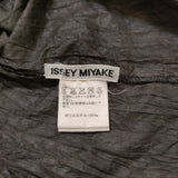 ISSEY MIYAKE シワ加工 プリーツ ポリエステル サイズ2 長袖シャツ チャコールグレー レディース イッセイミヤケ【中古】4-0909M△