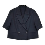 Spick and Span Noble ハーフスリーブボクシージャケット 定価27500円 23010240503020 リネン混 ジャケット 2023SS ネイビー レディース スピック＆スパン ノーブル【中古】5-0516M△