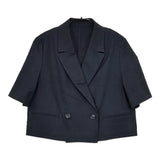 Spick and Span Noble ハーフスリーブボクシージャケット 定価27500円 23010240503020 リネン混 ジャケット 2023SS ネイビー レディース スピック＆スパン ノーブル【中古】5-0516M△