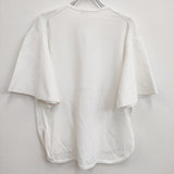 qualite レーヨンストレッチフレアスリーブニット 定価18700円 半袖Ｔシャツ カットソー ホワイト レディース カリテ【中古】4-0818S♪