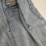 DIESEL W27 L32 LAMBRY WASH008GI フレアジーンズ 加工 デニムパンツ ライトブルー レディース ディーゼル【中古】5-0101G∞