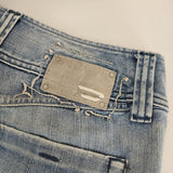 DIESEL W27 L32 LAMBRY WASH008GI フレアジーンズ 加工 デニムパンツ ライトブルー レディース ディーゼル【中古】5-0101G∞