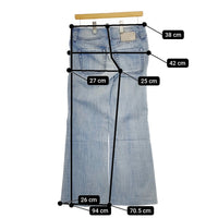 DIESEL W27 L32 LAMBRY WASH008GI フレアジーンズ 加工 デニムパンツ ライトブルー レディース ディーゼル【中古】5-0101G∞