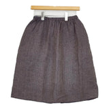 fog linen work ギャザー ひざ丈 リネン スカート パープル レディース フォグリネンワーク【中古】5-0516M△