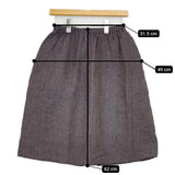 fog linen work ギャザー ひざ丈 リネン スカート パープル レディース フォグリネンワーク【中古】5-0516M△