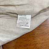 fog linen work ギャザー Vネック 長袖 ワンピース ライトベージュ レディース フォグリネンワーク【中古】5-0516M△