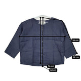 mashu kashu リネン ピンタック リネン 長袖 ブラウス シャツ ネイビー レディース マシュカシュ【中古】5-0516M△