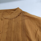 ELLIFE ピンタック レース シャツチュニック 1235528 コットン チュニック オレンジ レディース エリフェ【中古】5-0516M△