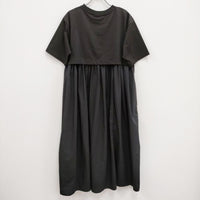 CONVERSE TOKYO BACK GATHER DOCKING DRESS 定価15900円 A2843UA008 ワンピース ブラック レディース コンバーストウキョウ【中古】4-0807S♪