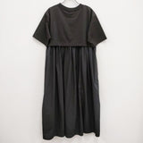 CONVERSE TOKYO BACK GATHER DOCKING DRESS 定価15900円 A2843UA008 ワンピース ブラック レディース コンバーストウキョウ【中古】4-0807S♪