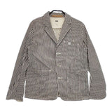 SCYE BASICS 5214-41557 コットン ヒッコリーストライプ ジャケット ホワイト ネイビー レディース サイベーシックス【中古】5-0405M∞