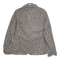 SCYE BASICS 5214-41557 コットン ヒッコリーストライプ ジャケット ホワイト ネイビー レディース サイベーシックス【中古】5-0405M∞
