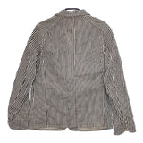 SCYE BASICS 5214-41557 コットン ヒッコリーストライプ ジャケット ホワイト ネイビー レディース サイベーシックス【中古】5-0405M∞