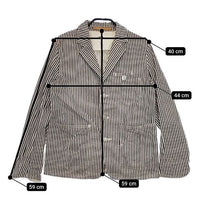 SCYE BASICS 5214-41557 コットン ヒッコリーストライプ ジャケット ホワイト ネイビー レディース サイベーシックス【中古】5-0405M∞