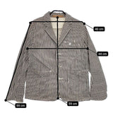 SCYE BASICS 5214-41557 コットン ヒッコリーストライプ ジャケット ホワイト ネイビー レディース サイベーシックス【中古】5-0405M∞