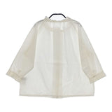 STAMP AND DIARY フリルカラーシャツ コットンカシミヤ ブラウス シャツ オフホワイト レディース スタンプ アンド ダイアリー【中古】5-0405M∞