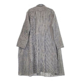 TRAVAIL MANUEL シャツコート ワンピース コットンリネン ストライプ コート ネイビー ホワイト レディース トラバイユマニュアル【中古】5-0405M∞
