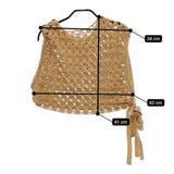 unfil hand-crochet cotton top コットン ノースリーブニット ONSP-UW107 ベスト ベージュ レディース アンフィル【中古】5-0326M∞