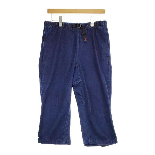 Gramicci デニム マジックテープ付き コットン クロップドパンツ ネイビー レディース グラミチ【中古】5-0405M∞