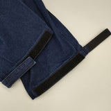 Gramicci デニム マジックテープ付き コットン クロップドパンツ ネイビー レディース グラミチ【中古】5-0405M∞