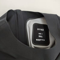 HYKE PERTEX BALLOON SLEEVE TOP 221-15155 サイズ1 サイドスリット ブラウス シャツ ブラック レディース ハイク【中古】4-0814M♪