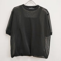 VIVIENNE TAM 10175571 サイズ38 パワーネット レイヤード風 シアー カットソー ブラック レディース ヴィヴィアンタム【中古】4-0807S♪