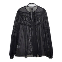 VIVIENNE TAM パワーネット シースルー ブラウス シャツ ブラック レディース ヴィヴィアンタム【中古】5-0326M∞