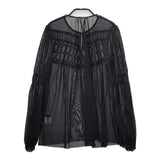 VIVIENNE TAM パワーネット シースルー ブラウス シャツ ブラック レディース ヴィヴィアンタム【中古】5-0326M∞
