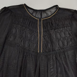 VIVIENNE TAM パワーネット シースルー ブラウス シャツ ブラック レディース ヴィヴィアンタム【中古】5-0326M∞