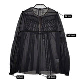 VIVIENNE TAM パワーネット シースルー ブラウス シャツ ブラック レディース ヴィヴィアンタム【中古】5-0326M∞