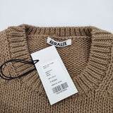 AURALEE 新品 WOOL FELT YARN KNIT P/O 定価44000円 5 A22AP01FY クルーネックセーター ニット ベージュ メンズ オーラリー【中古】4-1003T♪