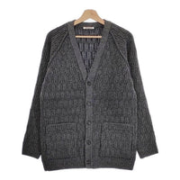 AURALEE 新品  WOOL CORD RIB KNIT CARDIGAN 定価66000円 サイズ0 A23AC02CR カーディガン 23AW Cグレー レディース オーラリー【中古】4-1003T♪