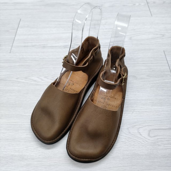 AURORA SHOES 新品 Mary Jane Chinese メリージェーン チャイニーズ 定価33000円 サイズ6.5C レザーシューズ シューズ・靴 ブラウン レディース オーロラシューズ【中古】4-0912G◎