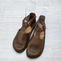 AURORA SHOES 新品 WEST INDIAN ウエストインディアン Tストラップ 定価33000円 サイズ6.5C レザーシューズ シューズ・靴 ブラウン レディース オーロラシューズ【中古】4-0912G◎