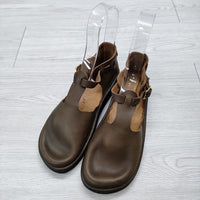 AURORA SHOES 新品 WEST INDIAN ウエストインディアン Tストラップ 定価33000円 サイズ7C レザーシューズ シューズ・靴 ブラウン レディース オーロラシューズ【中古】4-0912G◎