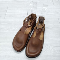 AURORA SHOES 新品 WEST INDIAN ウエストインディアン Tストラップ 定価33000円 サイズ6.5C レザーシューズ シューズ・靴 ブラウン レディース オーロラシューズ【中古】4-0912G◎