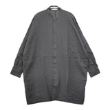 evam eva リネン バンドカラー チュニック E211T013 ワンピース チャコールグレー レディース エヴァムエヴァ【中古】5-0405M∞