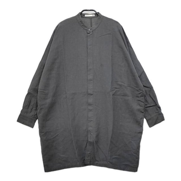evam eva リネン バンドカラー チュニック  E211T013 ワンピース チャコールグレー レディース エヴァムエヴァ【中古】5-0405M∞